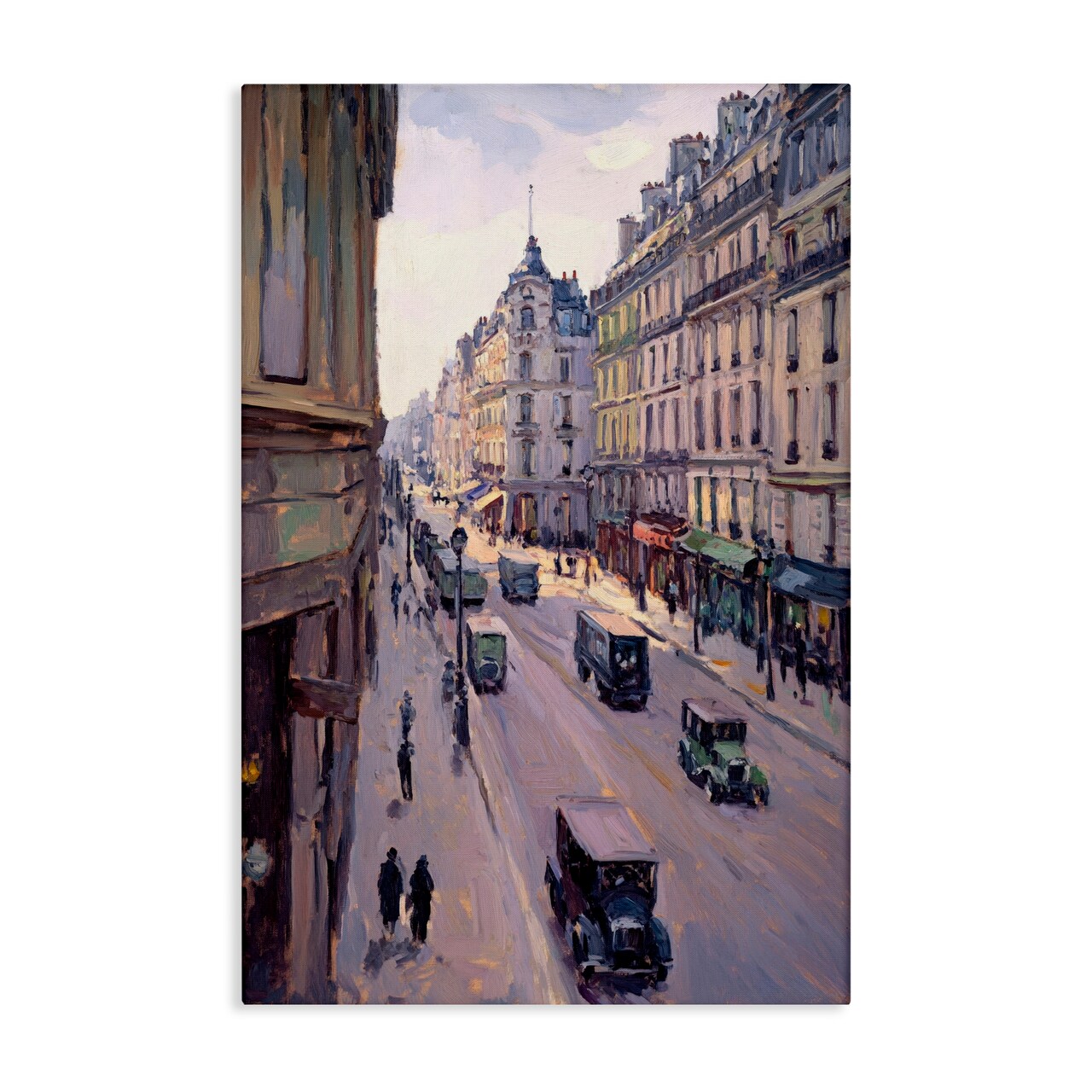 Stupell Industries Vintage Paris Street Scene Canvas, design by Petal Prints Design